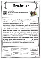 Vorschau - Unterrichtsreihen - Armbrust Lückentext mit Wortspeicher Hörverstehen und Suchsel - Seite 1