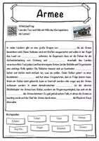 Vorschau - Unterrichtsreihen - Armee Lückentext mit Wortspeicher Hörverstehen und Suchsel - Seite 1