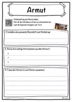 Vorschau - Unterrichtsreihen - Armut Lückentext mit Wortspeicher Hörverstehen und Suchsel - Seite 3