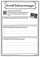 Vorschau - Unterrichtsreihen - Arnold Schwarzenegger Lückentext mit Wortspeicher Hörverstehen und Suchsel - Seite 3