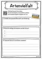 Vorschau - Unterrichtsreihen - Artenvielfalt Lückentext mit Wortspeicher Hörverstehen und Suchsel - Seite 3