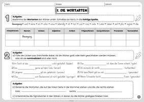 Vorschau - Arbeitsblätter - Wiederholung Deutsch - fit für Klasse 8 - Einstieg / Einführung in den Deutschunterricht / Abschluss Deutsch Klasse 7 - Übung für die Sommerferien (umfassendes Übungsheft und Lösungen) - Seite 3
