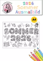 Vorschau - Arbeitsblätter - Sommerausmalbild A4 - Deckblatt