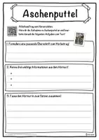 Vorschau - Unterrichtsreihen - Aschenputtel Lückentext mit Wortspeicher Hörverstehen und Suchsel - Seite 3