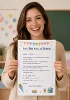 Vorschau - Arbeitsblätter - Willkommensbriefe Klasse 1 | Willkommensgruß Schulanfang | Brief Einschulung | Erster Schultag Grundschule - Seite 1
