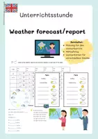 Vorschau - Arbeitsblätter - Weather forecast/report - Unterrichtsstunde Englisch - Deckblatt