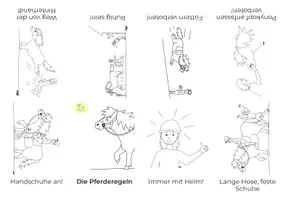 Vorschau - Arbeitsblätter - Pferderegeln-Faltbuch in 3 Versionen - Seite 1