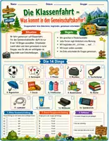Vorschau - Arbeitsblätter - Die Klassenfahrt – Was kommt in den Gemeinschaftskoffer? | Klassenleiterstunde & Sopäd - Deckblatt