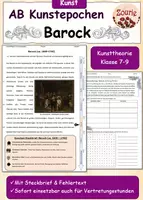 Vorschau - Arbeitsblätter - Kunst AB: Kunstepochen - Barock (Klasse 7-9) - Deckblatt