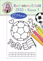 Vorschau - Arbeitsblätter - Rechenmalblatt Fußball ZR 20 Minus - Deckblatt