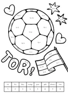 Vorschau - Arbeitsblätter - Rechenmalblatt Fußball ZR 20 Minus - Seite 2