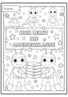 Vorschau - Mal- und Bastelvorlagen - Kooperatives Poster Ameisenklasse - Seite 1
