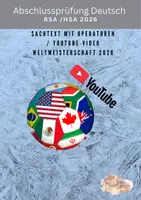 Vorschau - Arbeitsblätter - Sachtext mit Operatoren mit Video WM 2026 - Deckblatt