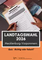 Vorschau - Arbeitsblätter - Landtagswahl Mecklenburg-Vorpommern 2026: Quiz - Richtig oder falsch? (ab Klasse 9) - Deckblatt