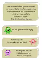 Vorschau - Stationenlernen - Direkte Rede üben mit den Monstern - Seite 2