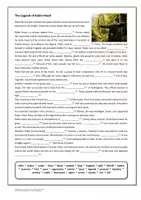 Vorschau - Arbeitsblätter - The Legend of Robin Hood (Lückentext / Reading) - Deckblatt
