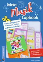 Vorschau - Mal- und Bastelvorlagen - Mein Musik-Lapbook – Instrumente, Notenlehre & Komponisten: Kopiervorlagen zum Schneiden, Falten und Weitergestalten - Deckblatt