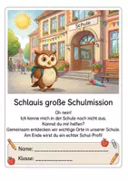 Vorschau - Stationenlernen - Schlauis Schulhausrallye – 18 Stationen für Einschulung & erste Schultage | Schulhaus-Rallye mit Urkunde - Seite 1