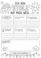 Vorschau - Arbeitsblätter - Ich bin stolz auf mich, weil - Vorlage - Seite 1