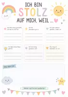 Vorschau - Arbeitsblätter - Ich bin stolz auf mich, weil - Vorlage - Deckblatt