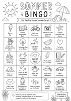 Vorschau - Arbeitsblätter - Sommerferien Bingo - Vorlage in zwei Versionen - Seite 1