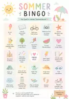 Vorschau - Arbeitsblätter - Sommerferien Bingo - Vorlage in zwei Versionen - Deckblatt
