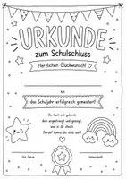 Vorschau - Arbeitsblätter - Urkunde für das Zeugnis/Schuljahresende - Seite 1