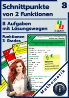 Vorschau - Arbeitsblätter - Schnittstellen von 2 Funktionen | Aufgaben kaufen - Deckblatt