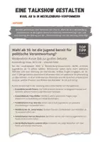 Vorschau - Arbeitsblätter - Landtagswahl Mecklenburg-Vorpommern 2026: Talkshow zum Wahlalter ab 16 (mit Einführung, Rollenkarten, Feedbackbogen) - Seite 1