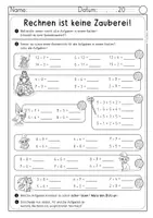 Vorschau - Arbeitsblätter - Addition ZR 20 mit Zehnerüberschreitung (Rechenstrategien) - Seite 1