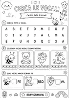 anteprima - Esercizi - Prime Lettere - Quaderno in bianco e nero - Pagina 2