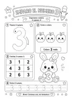 anteprima - Esercizi - Primi numeri - Quaderno in bianco e nero - Pagina 3
