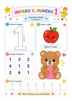 anteprima - Esercizi - Primi numeri - Quaderno a colori - Pagina 1