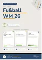 Vorschau - Stundenentwürfe - Fußball WM 2026 - Klasse 4 - 3-fach differenzierter Lesetext (Stundenverlauf, Bildkarten, Aufgaben + Lösungen, Steckbriefe zu allen Ländern uvm.) - Seite 1