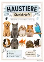 Vorschau - Poster - Haustiere_Steckbriefe_Sachunterricht - Deckblatt