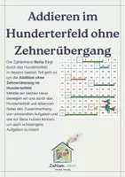 Vorschau - Arbeitsblätter - 02 Hunderterfeld addieren ohne Zehnerübergang - Deckblatt