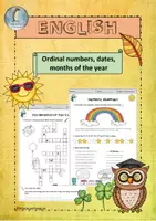 Vorschau - Arbeitsblätter - Ordinal numbers - dates - months of the year - Übungen - Deckblatt