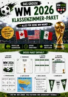 Vorschau - Poster - Fußball-WM 2026: WM-Wand für das Klassenzimmer | Turnierbaum, Gruppen & Deko - Deckblatt