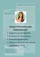 Vorschau - Arbeitsblätter - Hamas: Terrorismus oder Freiheitskampf? - Deckblatt