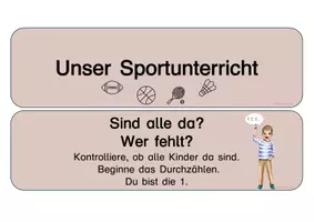 Vorschau - Präsentationen/Tafelbilder - Moderationsfächer für den Sportunterricht - Seite 1