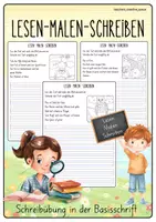 Vorschau - Arbeitsblätter - Lesen, malen und schreiben - Tiere und Farben 2.Klasse - Deckblatt