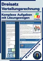 Vorschau - Arbeitsblätter - Verteilungsrechnung & Dreisatz: WG-Miete fair teilen (Differenziert & Lösungen) - Deckblatt