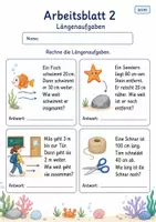 Vorschau - Arbeitsblätter - Längen, Messen und Größen Klasse 2 | Materialpaket | 20 PDFs mit 140 Arbeitsblättern - Seite 3