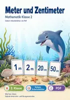 Vorschau - Arbeitsblätter - Meter und Zentimeter | Mathematik Klasse 2 | 7 Arbeitsblätter als PDF - Deckblatt