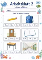 Vorschau - Arbeitsblätter - Meter und Zentimeter | Mathematik Klasse 2 | 7 Arbeitsblätter als PDF - Seite 2