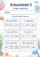 Vorschau - Arbeitsblätter - Messen mit Meter und Zentimeter | Mathematik Klasse 2 | 7 Arbeitsblätter als PDF - Seite 3