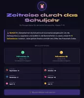 Vorschau - Spiele - Zeitreise durch das Schuljahr | Klasse 7–10 | Deutsch, Mathe, Englisch | 2 Niveaus | HTML + Druckversion - Seite 2
