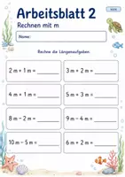 Vorschau - Arbeitsblätter - Längen rechnen | Mathematik Klasse 2 | 7 Arbeitsblätter als PDF - Seite 2