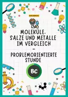 Vorschau - Stundenentwürfe - Moleküle, Salze & Metalle - Probe X vom fremden Planeten | Komplette Stunde inkl. Einstieg, Verlaufsplan und Lösungen - Deckblatt