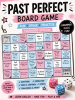 Vorschau - Arbeitsblätter - Past Perfect Board Game - Deckblatt